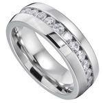 Men's Women's 8mm Stainless Steel Ring Silver Photo 0