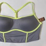 Victoria’s Secret Ultimate Push up Corset Gray Yellow Sports Bra New Size XXL Photo 2