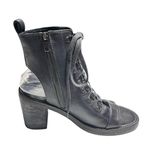 Free People  City Of Lights EU 39 US 9 Booties Lace Up Ankle Boots NEW Dark Blue Photo 8