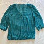 st. john's bay ~ Teal Sheer Chiffon Blouse Top ~ Sz Large ~ NWOT ~ A1221 Photo 6