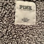 Victoria's Secret PINK Cozy Gray Sherpa Jacket M/L Photo 4