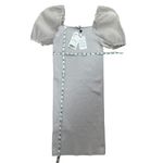 Mango NWT MNG Puff Sleeve Ribbed Bodycon Dress Size Medium Photo 2