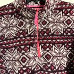 Prince And Fox Sherpa Fleece Pullover Extra‎ Size XL Snowflake Half Zip Pink Photo 2