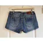 GRACE Dark Wash Embroidered‎ Embellished Denim Jean Shorts Women's SZ 30 Boho Blue Photo 2