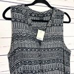 Lucky Brand NWT Black & White Sleeveless Cropped Jumpsuit Size Medium Photo 2