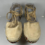 J.Crew  Suede Lace Up Espadrille Sandals Women’s Size 9 Indie Western Boho Photo 0