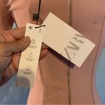 ZARA  Women's Square Neckline Open Shoulder Stitch Midi Dress Dusty Pink XS Photo 8