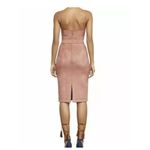 BCBG Maxazria Alese faux Suede Pink Slip Dress Formfit Sexy sz XS / 2 Dollcore Photo 3