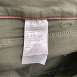 Peace Love World  Olive Green Raw Hem Button Front Flare Jeans Women’s Size 2 Photo 10