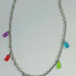 Silver Metal Rainbow Gummy Bear Bears Charms Chain Accessory for Pants/Jeans Belt Loop 🧸 Photo 0