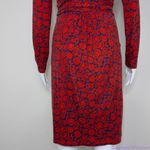 Boden cotton blend red floral print long sleeve dress‎ with pocket, size 4 Red Photo 14