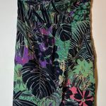 Edme & Esyllte Tropical Floral Strapless Sweetheart Neckline Mini Dress Size 4 Black Photo 0