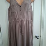 Maurice's  2X Women's Sleeveless Button-Down Dress- Taupe Photo 2