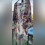 Umgee  Floral Kimono | Fringe Crochet Bottom | Size Med/Lg | Beautiful Boho Photo 10