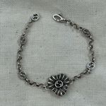 Gucci NWOT  Sterling Silver Black Mother of Pearl Heart Bracelet 17cm/6.7” Photo 3