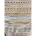 80s VTG L.L. Bean Cotton Knit Top Short Sleeve Striped‎ Pastel Sweater Size S Yellow Photo 6