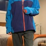 Columbia Super cool  Colorful Blue and Orange Rain Jacket 🦋 Photo 0
