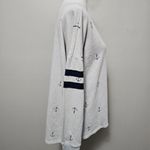 Maurice's Gray & Blue Anchor Print Basic Football Sweatshirt Size XL Photo 2