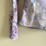 ZARA NEW  Purple Marble Satin Effect Long Sleeve‎ Printed Top Size S Blouse Top Photo 9