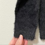 En Crème Black V Neck Lace Collar Fuzzy Sweater Womens S Whimsigoth Witchy Photo 1