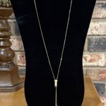 Vintage Gold Tone Zipper adjustable Lariat Necklace Photo 0