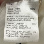 Gerard Darel | 44 | Sheer White Ramie Collared Half-Button Long Sleeve Blouse Photo 5