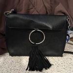 Street Level Black and Silver Crossbody Bag with Tassel Photo 0