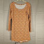 Sundance  Womens Burnt Orange Floral Tunic Top Night‎ Shirt Dress Small Photo 1