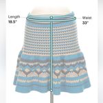 Anthropologie Anthro Girls from Savoy Blue Mesa Sweater Merino Wool Skirt Photo 2