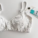 Seafolly [ Australia] White Eyelet Embroidered Costa Bella Bikini Top NWT US 10 Photo 7