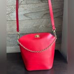 Antonio Melani Red and Gold Crossbody Bag with Structured Design Photo 1