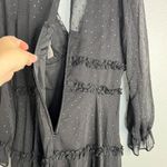 B. Smart B. Smart Long Sleeve V-Neck Ruffle Mini Dress Flowy Semi-Sheer Juniors 5 Photo 9