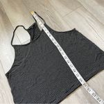 Brandy Melville Striped Racerback Flowy Crop Tank Top Black White (One Size) Photo 2