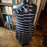 Elan  convertible navy & white striped knit S maxi skirt Photo 4