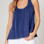 Maven West  Peplum Navy Blue Tank Size‎ XS Photo 0