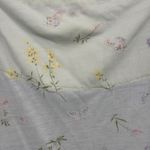 Lightweight Floral Print Button Front Nightgown with Lace Trim Size L Green Photo 8