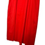 New Cremieux Dress Womens 4 Midi Smocked Back Ruffle Shoulder Summer Red Coastal Photo 12