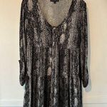 Black & White Snakeskin Patterned Dress Photo 0