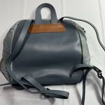 Kelsi Dagger KELSI‎ DAGGER Brooklyn Blue Brown Leather And Canvas Backpack Photo 1