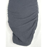 Reformation Jeans Black Maly Ribbed Knit Dress Ruched LBD Size S Photo 3