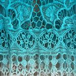 Womens Boho Open Knit Crochet Tank Top Sz L Lace Beach Resort Festival Coachella Blue Size L Photo 2