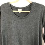 A New Day NWT Side Tie Hem Long Sleeve Top Dark Heather Grey Photo 3