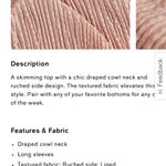 EXPRESS NEW W TAGS ballet pink top size small Photo 7