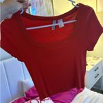 H&M Divided  Red Top Crop Photo 0