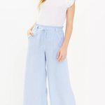 Loft Pull On Linen Blend Wide Leg Pants Photo 2