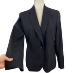 ZARA Single Breasted Black Long Classic Fit Blazer Jacket Shoulder Pads Size 10 Photo 3