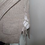 Poof! Woman’s Oversized Tan Knitted Style Open front Cardigan - Size Small Photo 6