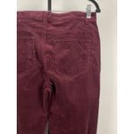 Talbots Straight Leg Corduroy Pants 8P Cotton Spandex Stretch Women's Burgundy Photo 6