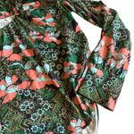 Free People Sage Floral Print Long Sleeve Shirt Blouse Top Boho Size XS Women's Photo 5
