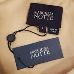 💕MARCHESA NOTTE💕 Glitter Ruffle Asymmetric Cocktail Dress ~ Champagne 2 NWT Gold Photo 9